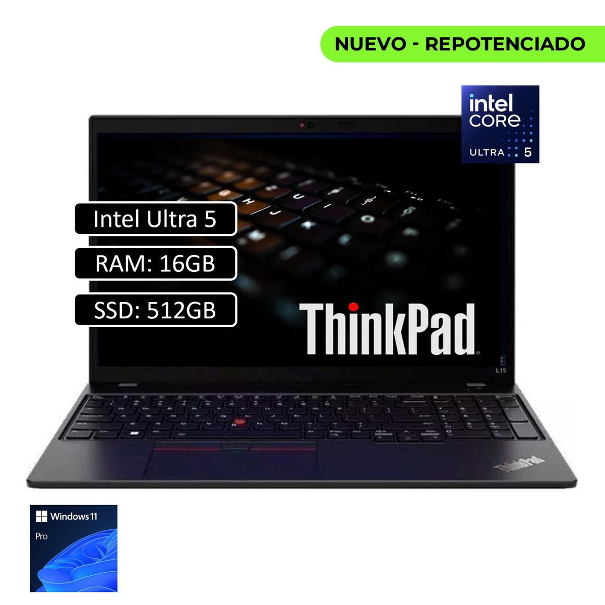 LENOVO - Portatil Lenovo Thinkpad E16 Gen 2 Ultra 5 125U Ram 16Gb Ssd 512Gb Win11 Pro 16P