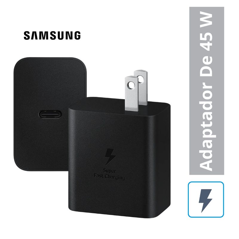 SAMSUNG - Cargador Samsung De 45W Super Carga Rapida Type-C