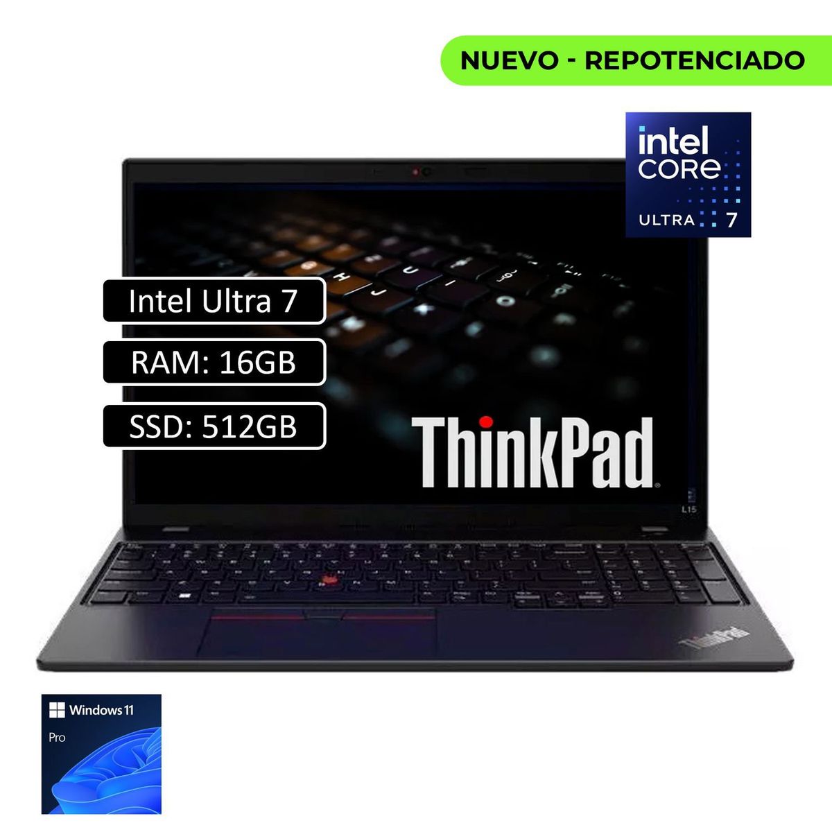 LENOVO - Portatil Lenovo Thinkpad E16 Ultra 7 155U Ram 16Gb Ssd 512Gb Win11 Pro 16P