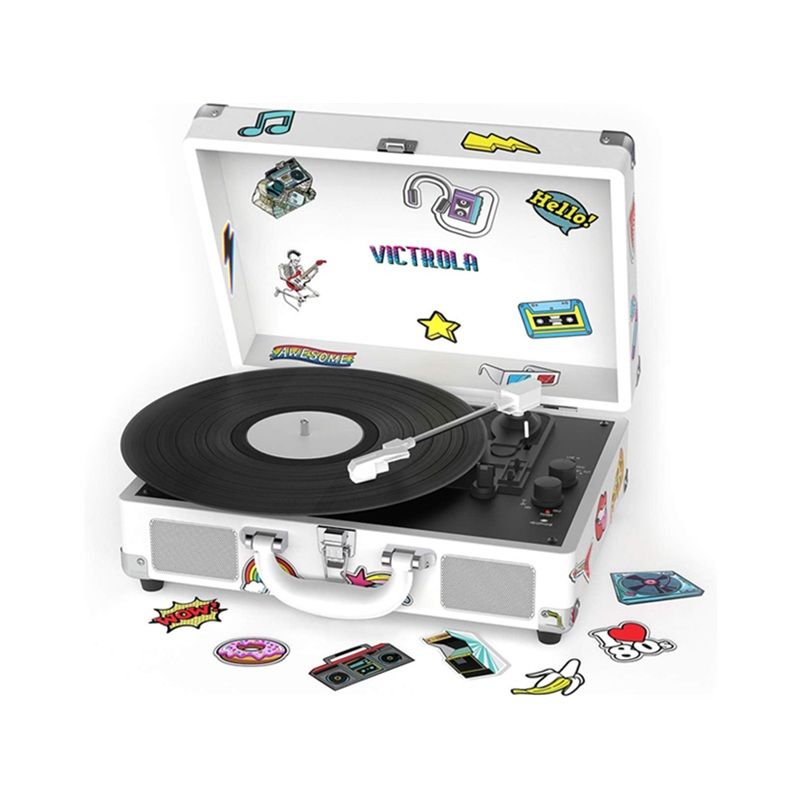 VICTROLA - Tocadiscos Tornamesa Portable Victrola + Altavoces Bluetooth