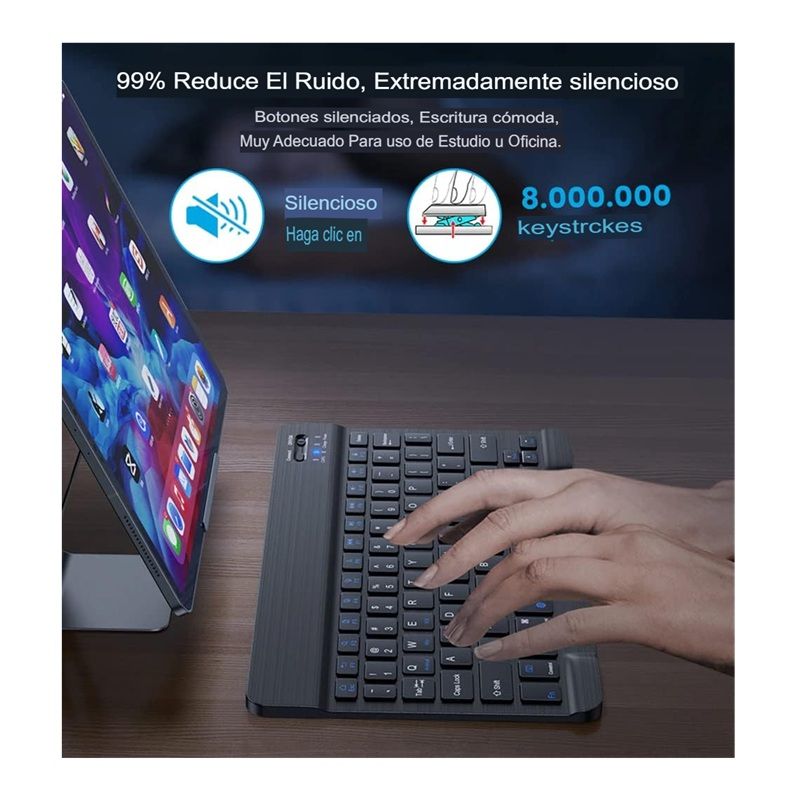 GENERICO - Teclado Bluetooth Inalámbrico Recargable + Ratón Mouse