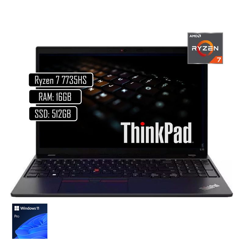 LENOVO - Portatil Lenovo Thinkpad E16 Gen 2 Ryzen 7 7735Hs Ram 16Gb Ssd 512Gb Win11 Pro 16