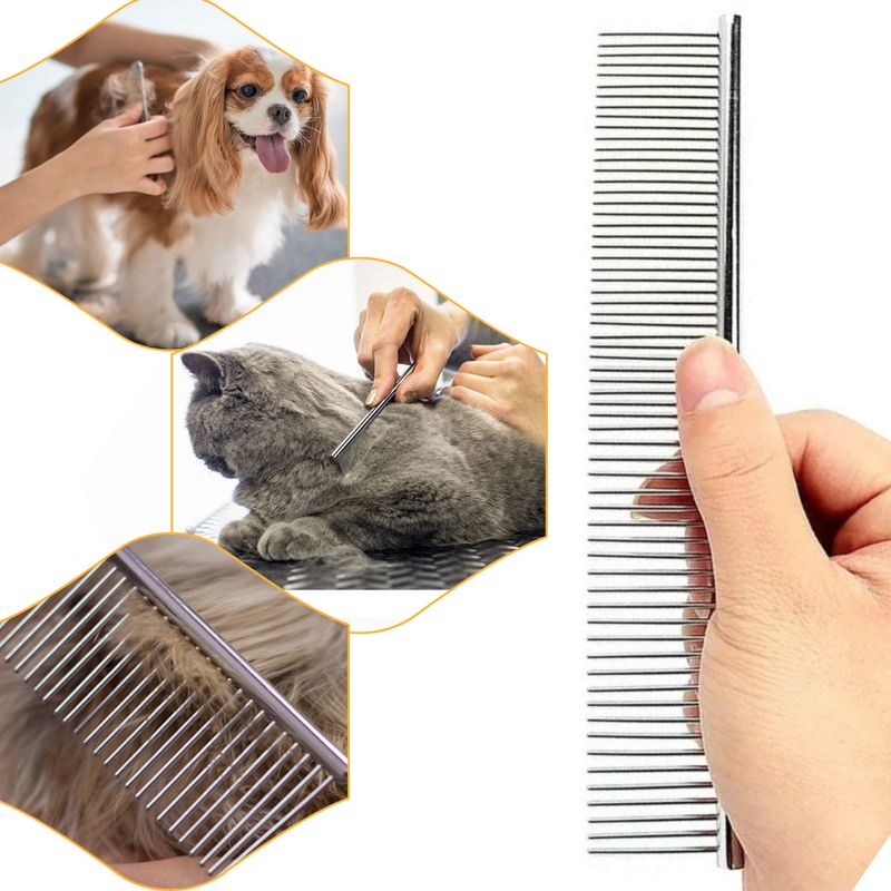 GENERICO - Peinilla Para Perros Y Gatos Metalica Peine Quita Nudos