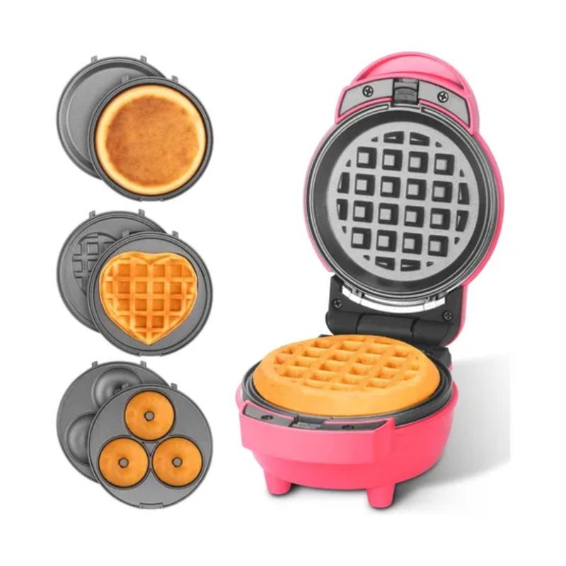 GENERICO - Mini Waflera 4 En 1 Baker S Friend Con Platos Extra