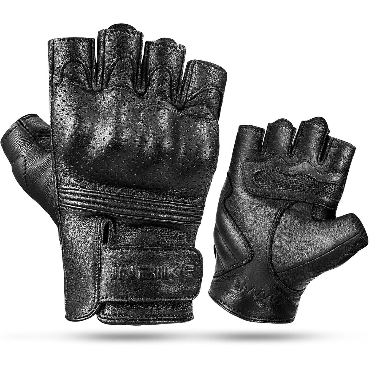INBIKE - Guantes de moto INBIKE verano piel de cabra resistentes modelo X