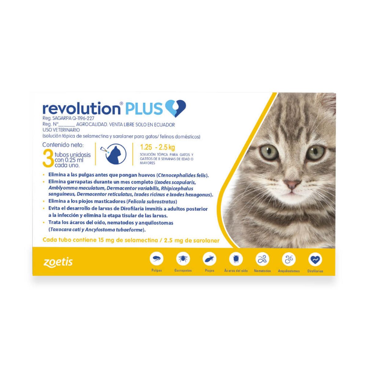 ZOETIS - Antiparasitario Tópico Para Gato Revolution Plus 0.25 Ml
