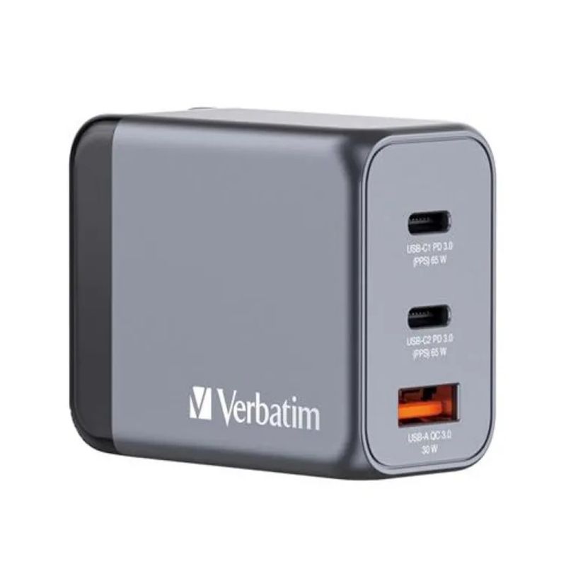 VERBATIM - Cargador De Pared Verbatim Gan 65 W Tipo C USB 3.1