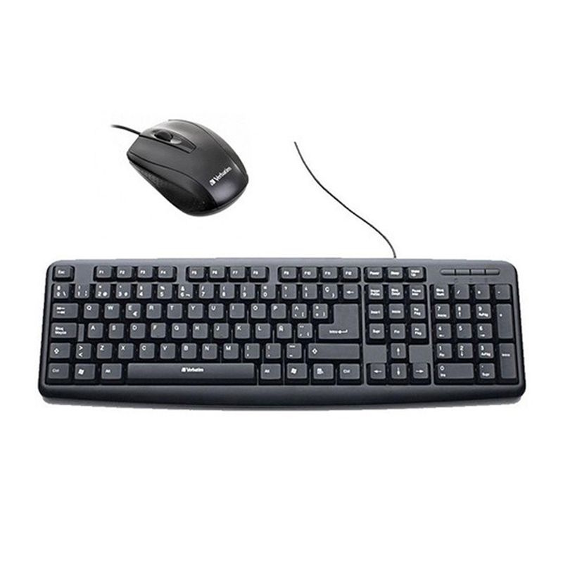 VERBATIM - Combo Mouse Y Teclado Verbatim Alambrico Slimline