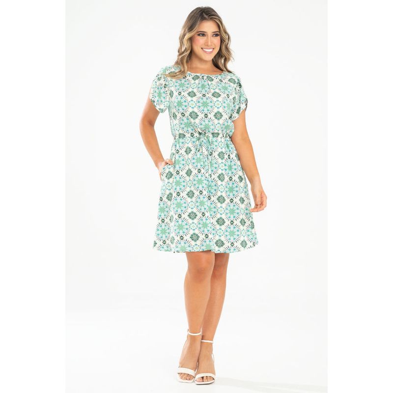 RAGGED - Vestido corto khiara Verde pato Ragged