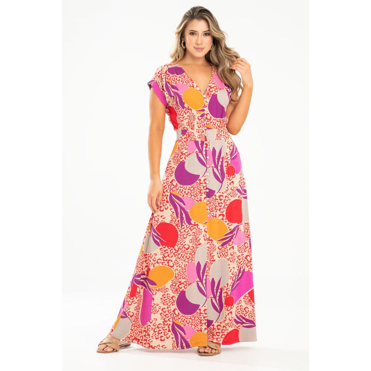 RAGGED - Vestido largo mhare Rojo puro Ragged