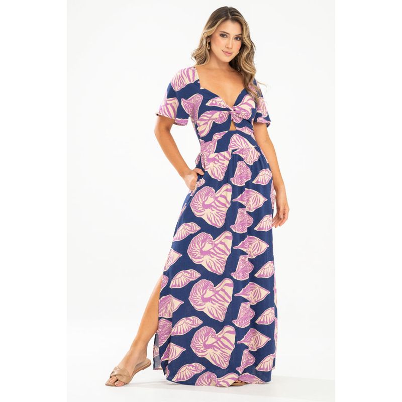RAGGED - Vestido macondo Azul oscuro Ragged