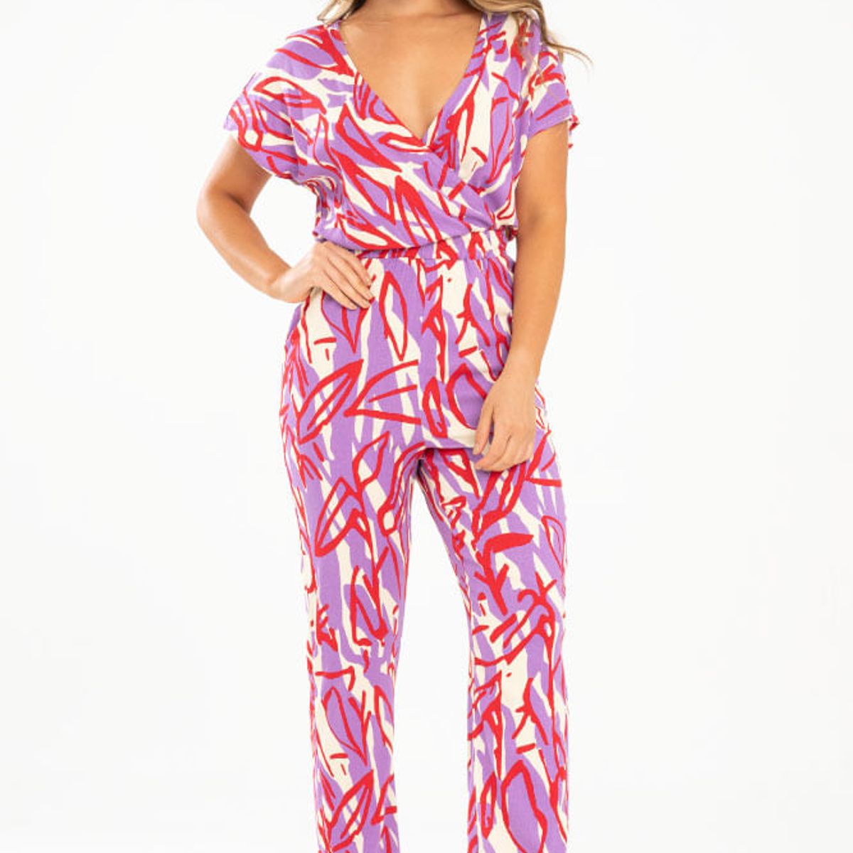 RAGGED - Enterizo luciana Morado medio Ragged