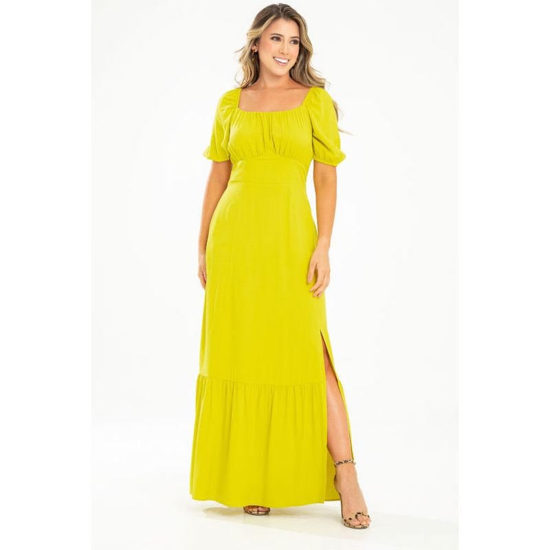 RAGGED - Vestido largo brielle Verde pistacho Ragged