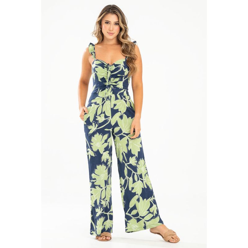 RAGGED - Enterizo largo flowa Azul oscuro Ragged