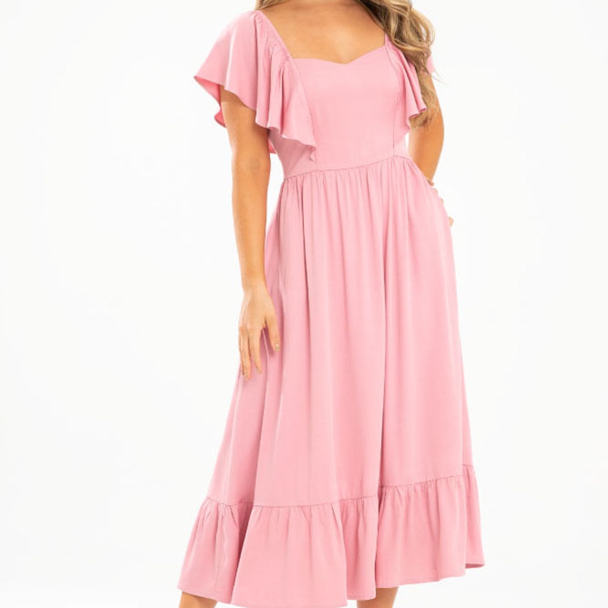 RAGGED - Vestido midi columba Rosado palo de rosa Ragged