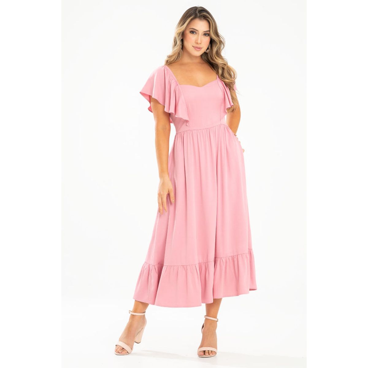 RAGGED - Vestido midi columba Rosado palo de rosa Ragged
