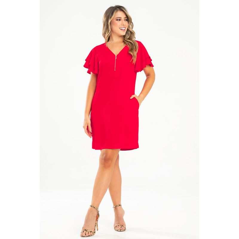 RAGGED - Vestido corto shona Rojo puro Ragged