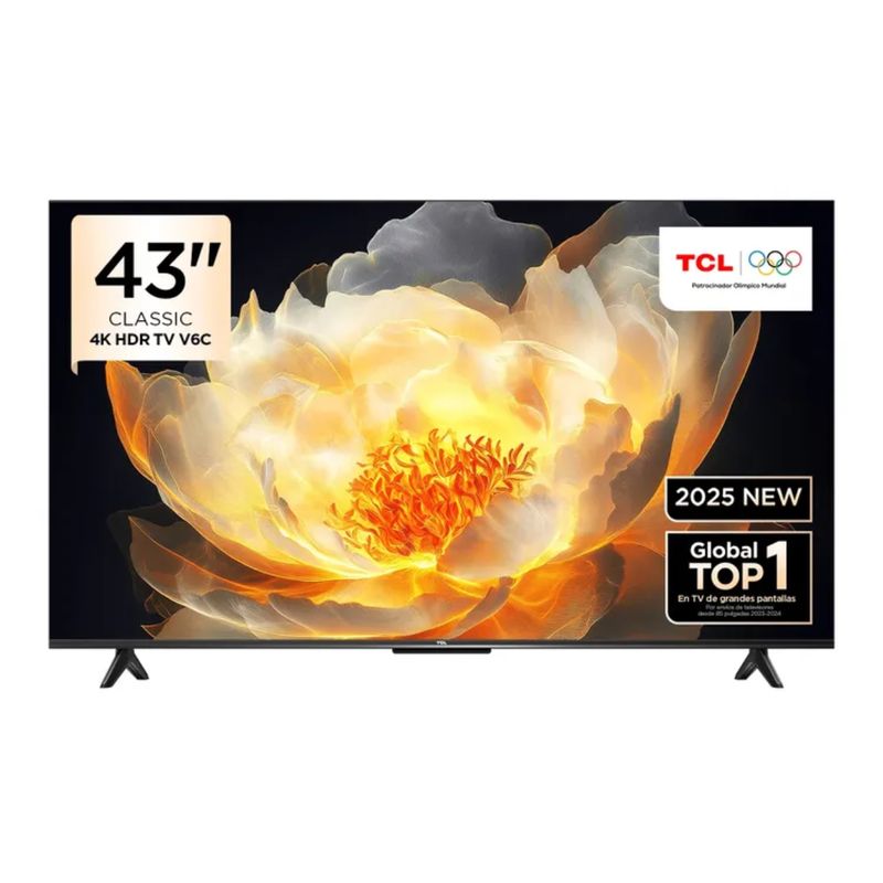 TCL - TV TCL 43" Pulgadas 109 cm 43V6C 4K-UHD Smart TV Google