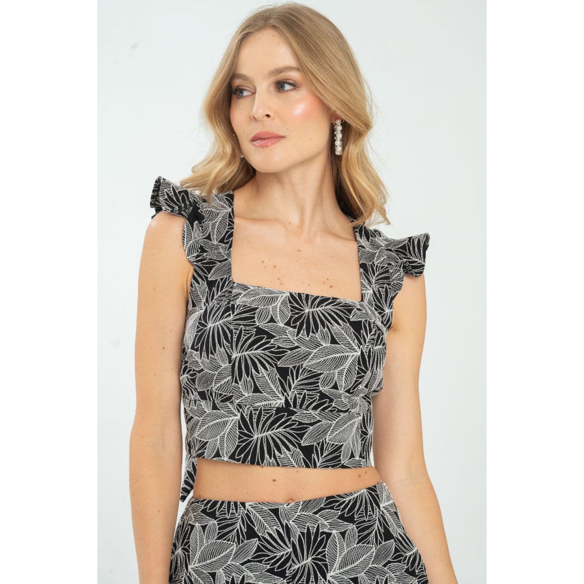 RAGGED - Blusa summer Negro Ragged