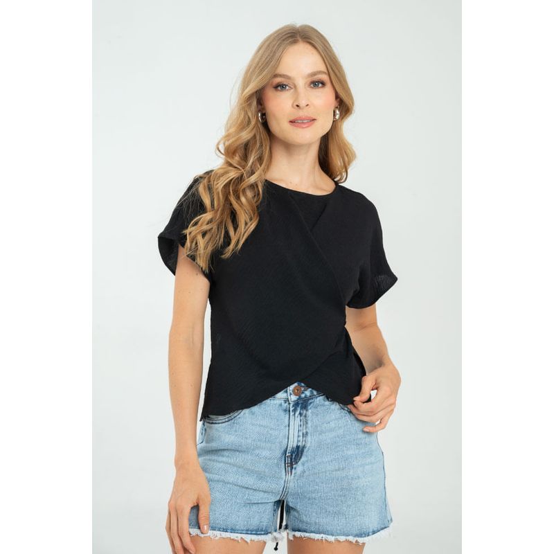 RAGGED - Blusa hayard Negro Ragged