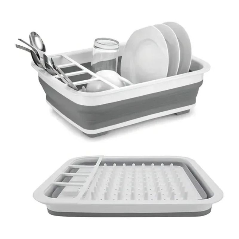 GENERICO - Escurridor De Platos Plegable Organizador Platos Y Cubiertos