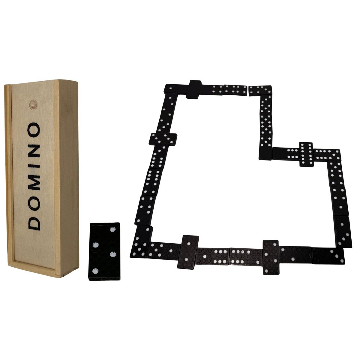 MAZUGI - Juego de mesa Domino Profesional Caja Madera Fichas pequeño