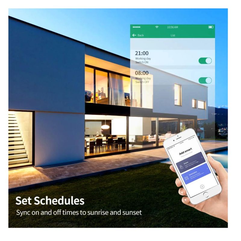 GENERICO - Interruptor de luz inteligente 3 Botones WiFi compatible con Alexa y Google Home