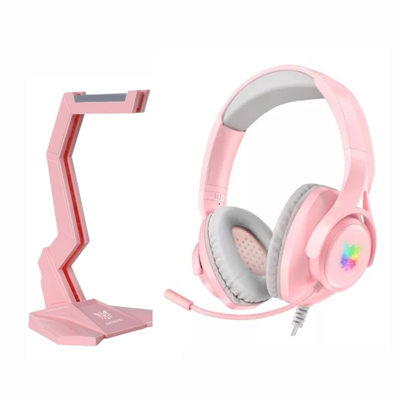 ONIKUMA - Diadema Audifonos Gamer X16 Con Luces Rgb + Base Grande Onikuma