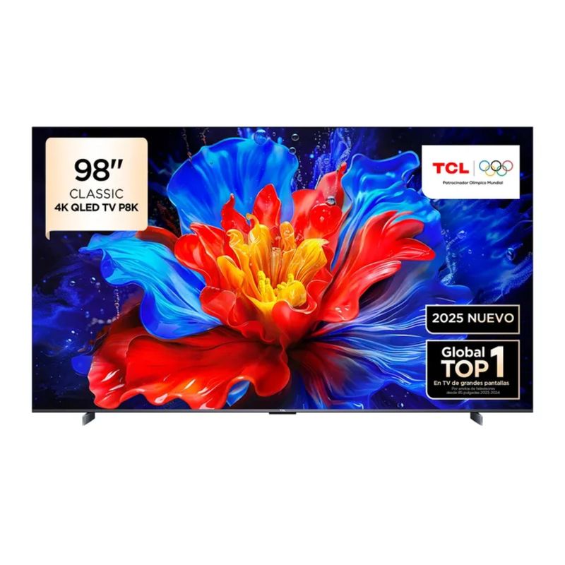 TCL - TV TCL 98" Pulgadas 248,9 cm 98P8K 4K-UHD QLED Smart TV Google