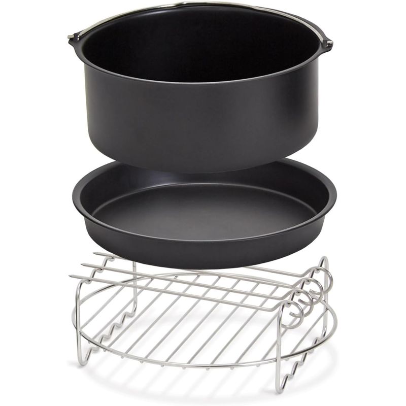 DASH - Freidora de Aire BELLA 3 Qt 5 en 1 1400W Bandeja y cesta desmontable