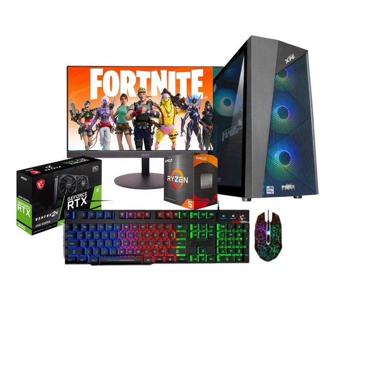 POWER GROUP - CPU AMD RYZEN 5-5600X  DISCO 1TBPCI RAM 16GB RTX3050 6G + Monitor