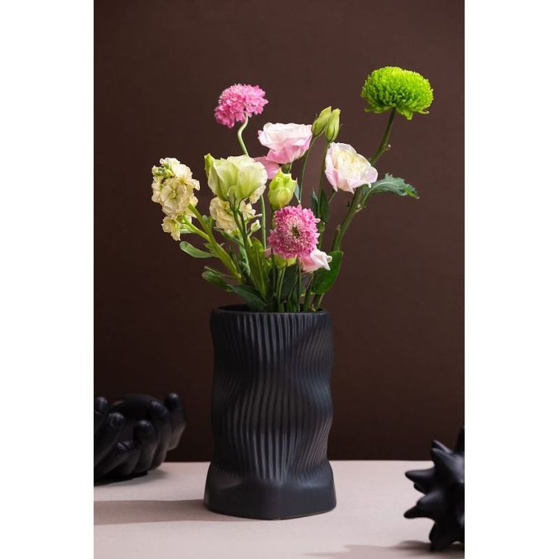 GENERICO - Florero The wavy vase M1-7 negro matte