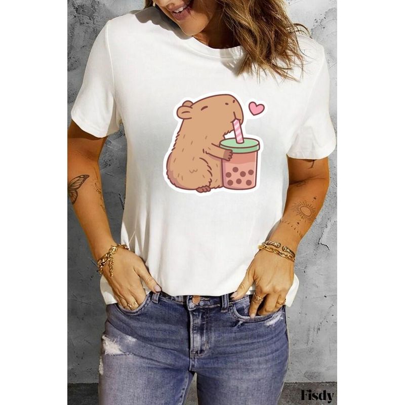ISMI - Camiseta Capibara Estampado Ismi