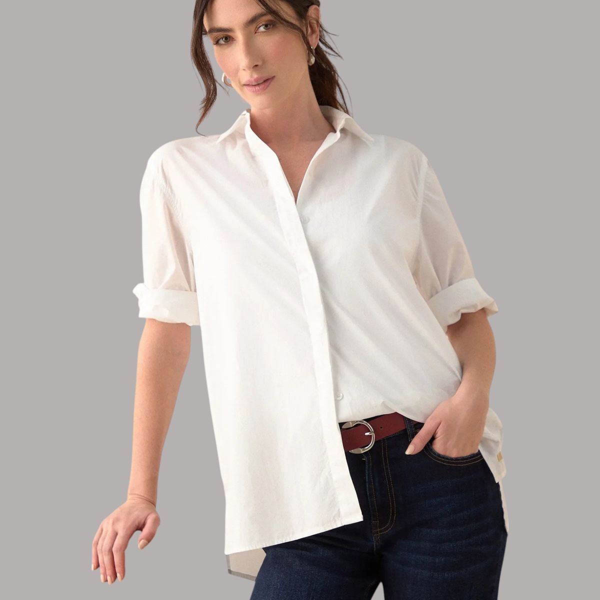 ESPRIT - Esprit Camisa para Mujer Manga Corta - Blusa para Dama con Botones