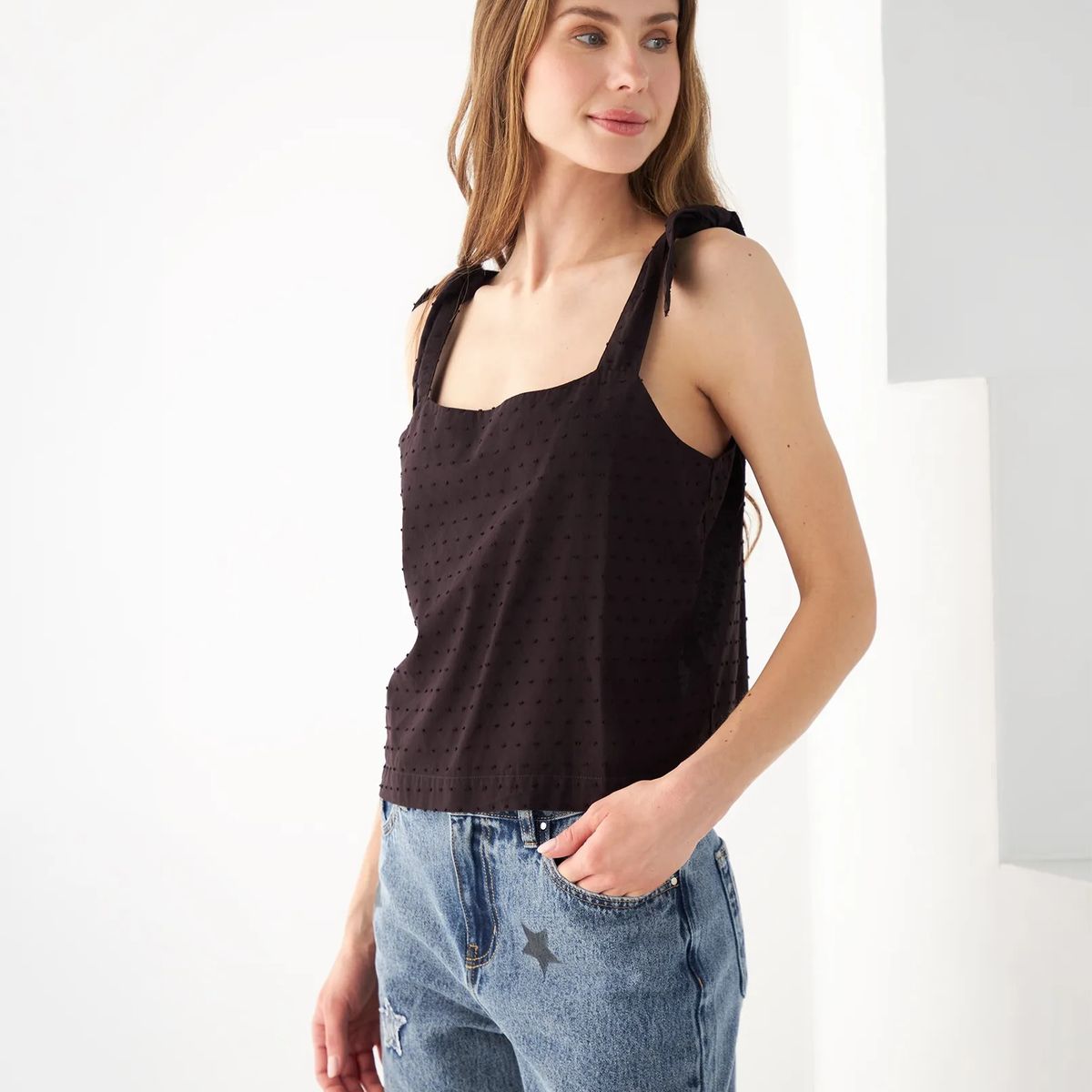 ESPRIT - Esprit Camisa Mujer Escote Recto - Blusa Dama Diseño Casual