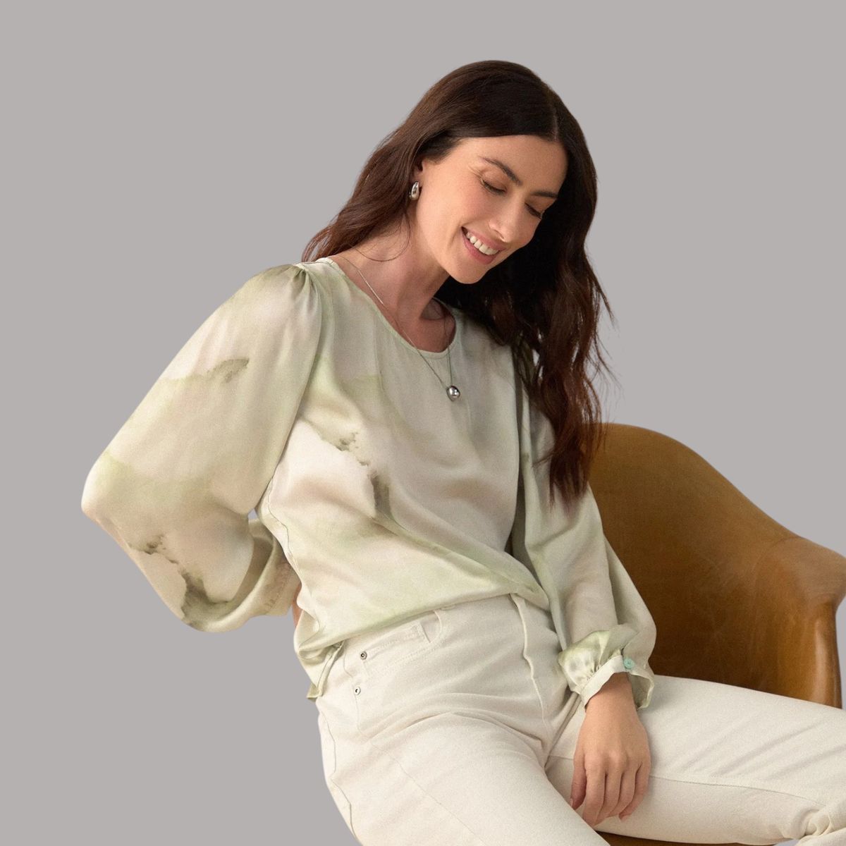 ESPRIT - Esprit Camisa para Mujer Estampado de Flores - Blusa para Dama Diseño Único