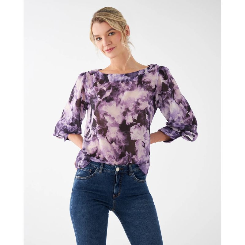 ESPRIT - Camisa Esprit Mujer con Estampado Abstracto