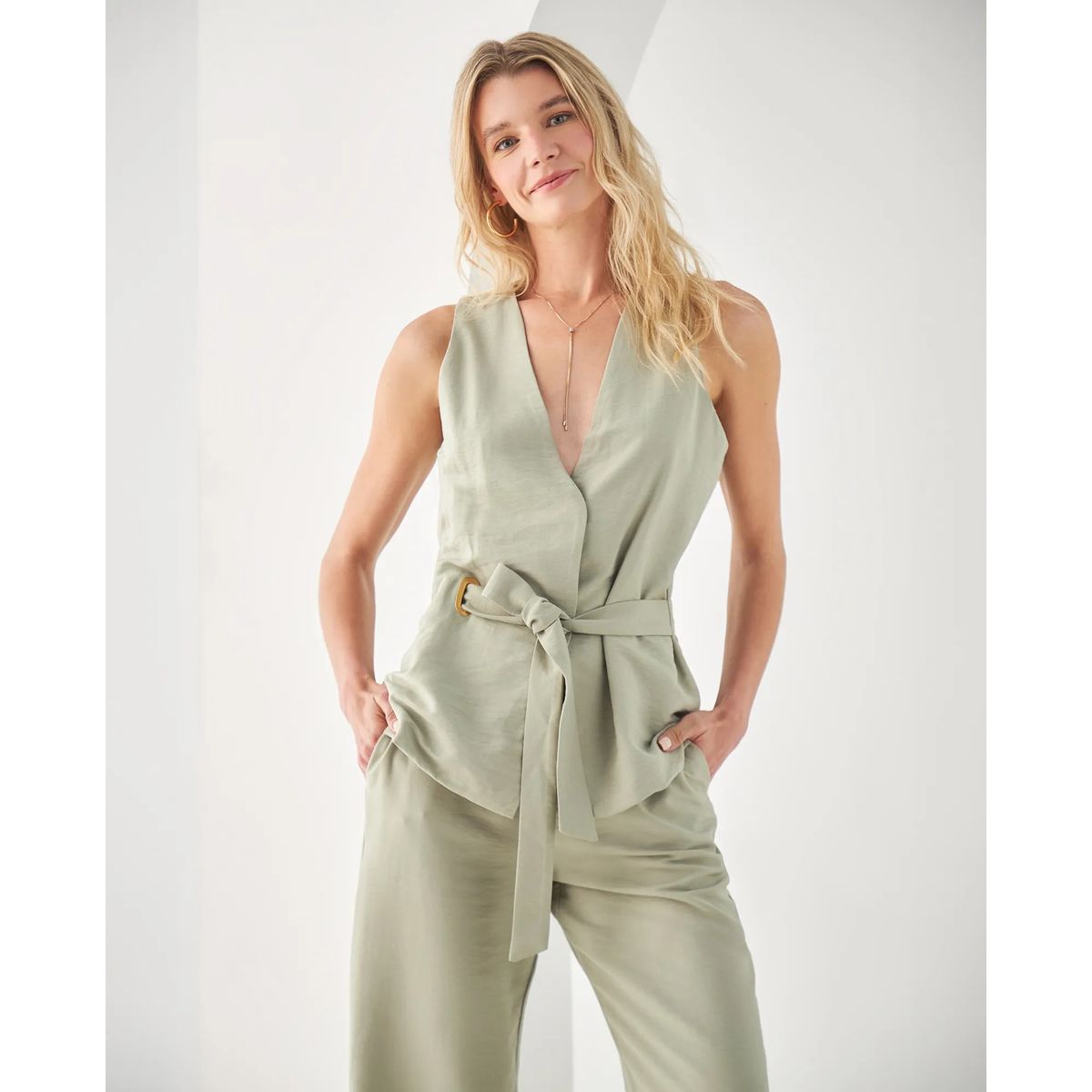 ESPRIT - Camisa Esprit Mujer Tipo Chaleco