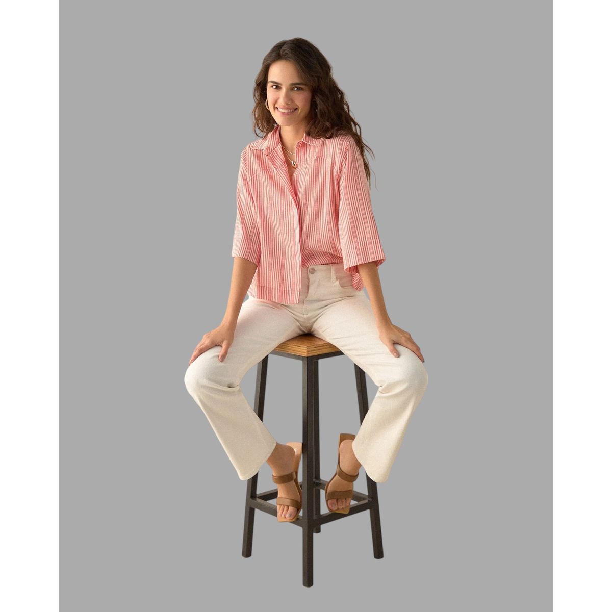 ESPRIT - Esprit Pantalón para Dama Wide Leg con Dobladillo Casual y Elegante