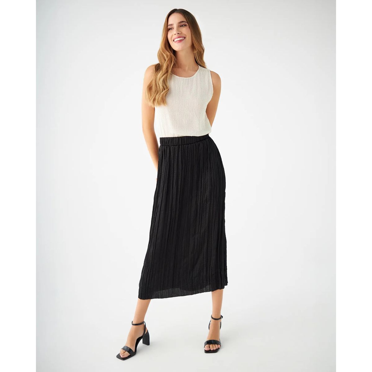 ESPRIT - Falda Larga Esprit Mujer con Efecto Corrugado