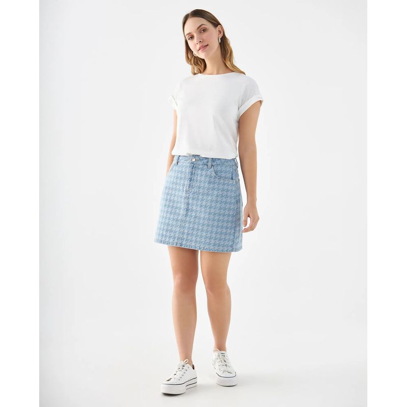 ESPRIT - Falda Corta Esprit Mujer Diseño Gallineto