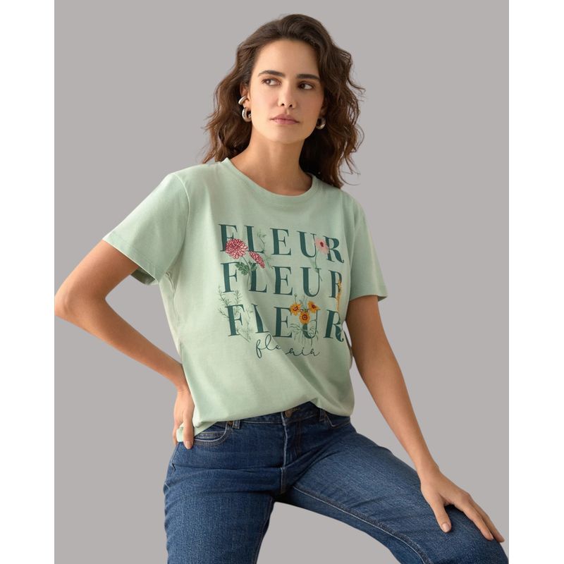 ESPRIT - Camiseta Esprit Mujer Básica Estampada