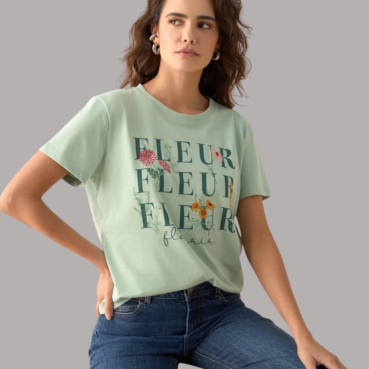 ESPRIT - Esprit Camiseta para Mujer Cuello Redondo - Blusa para Dama de Algodón