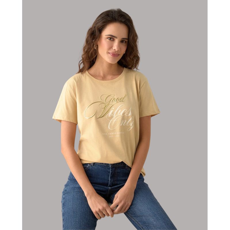 ESPRIT - Camiseta Esprit Mujer Estampada con Relieve