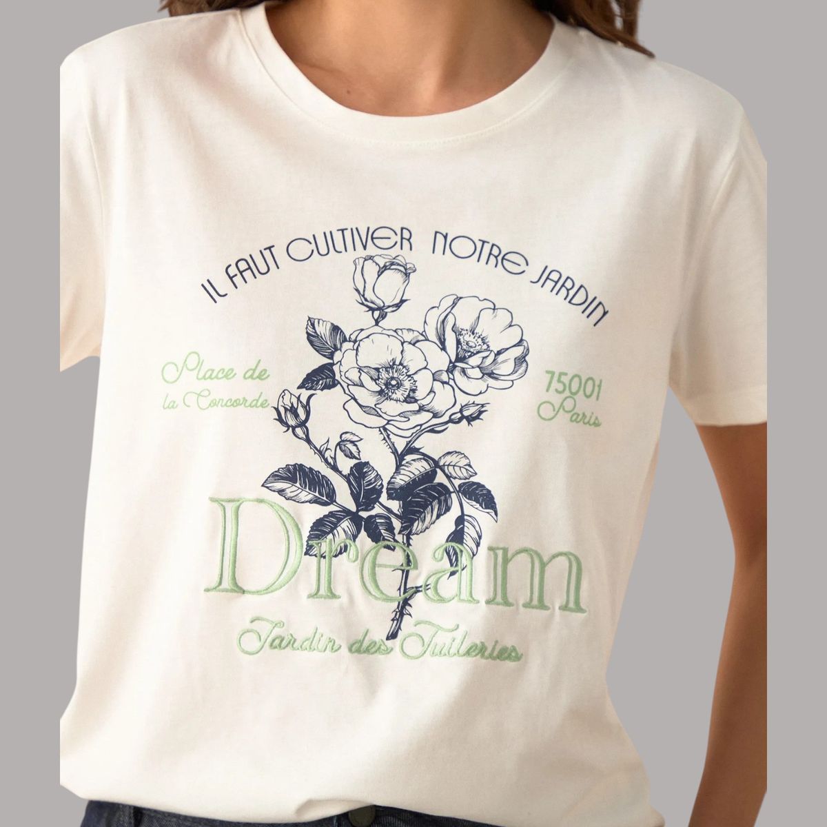 ESPRIT - Esprit Camiseta Mujer Cuello Redondo - Blusa Dama Estampado Floreado