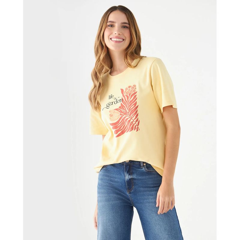 ESPRIT - Camiseta Esprit Mujer Básica Estampada