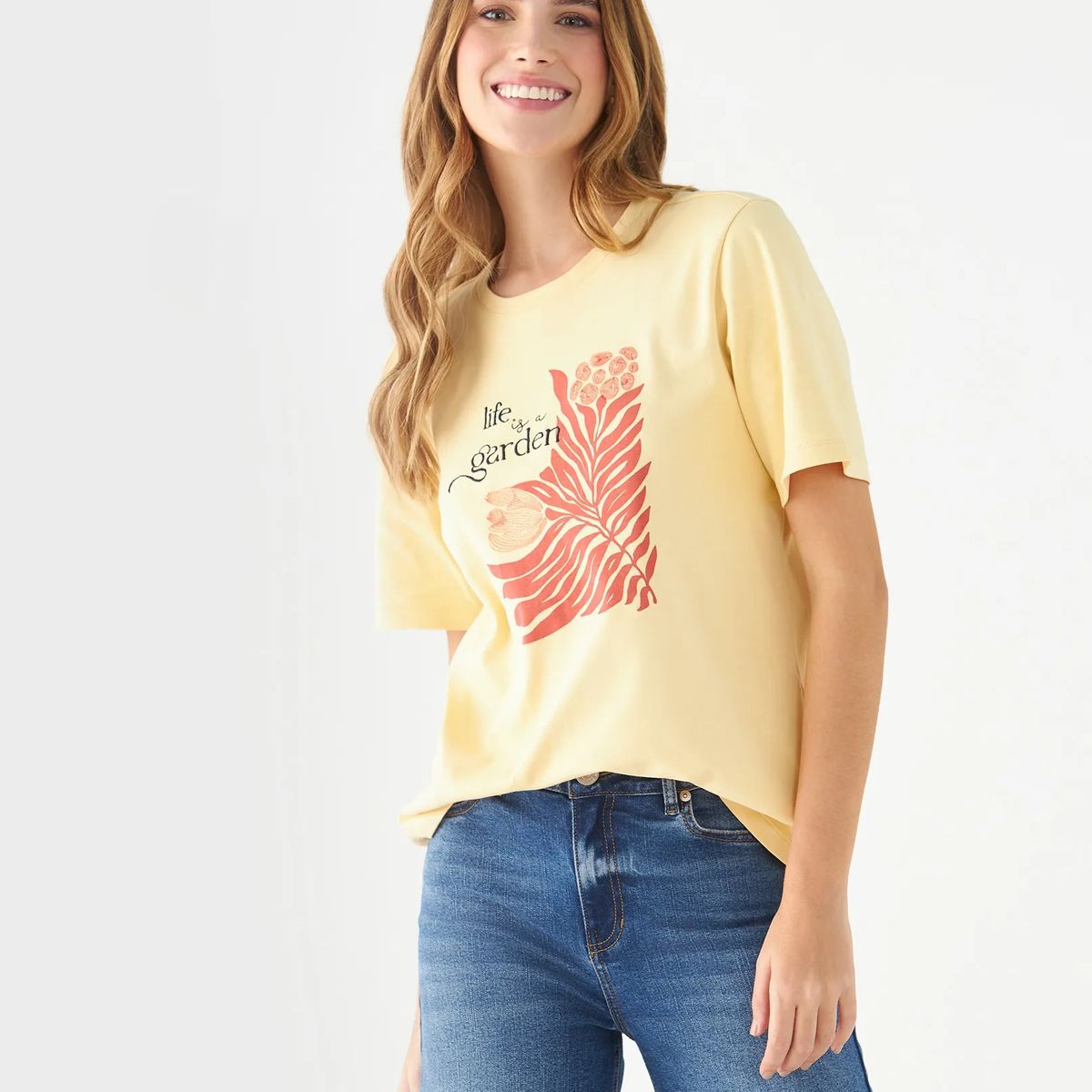 ESPRIT - Esprit Camiseta para Mujer Básica - Blusa para Dama Estampada Casual
