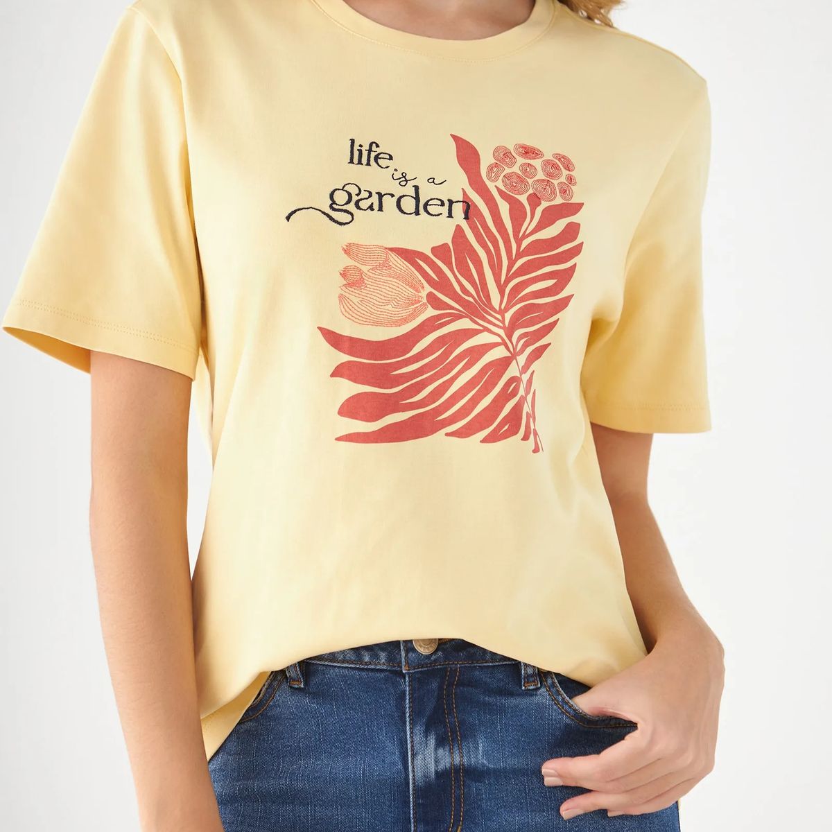 ESPRIT - Esprit Camiseta para Mujer Básica - Blusa para Dama Estampada Casual