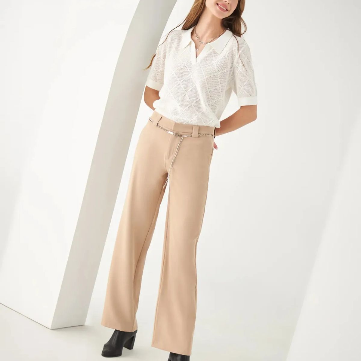 ESPRIT - Pantalón Esprit para Mujer de Tela Fluida