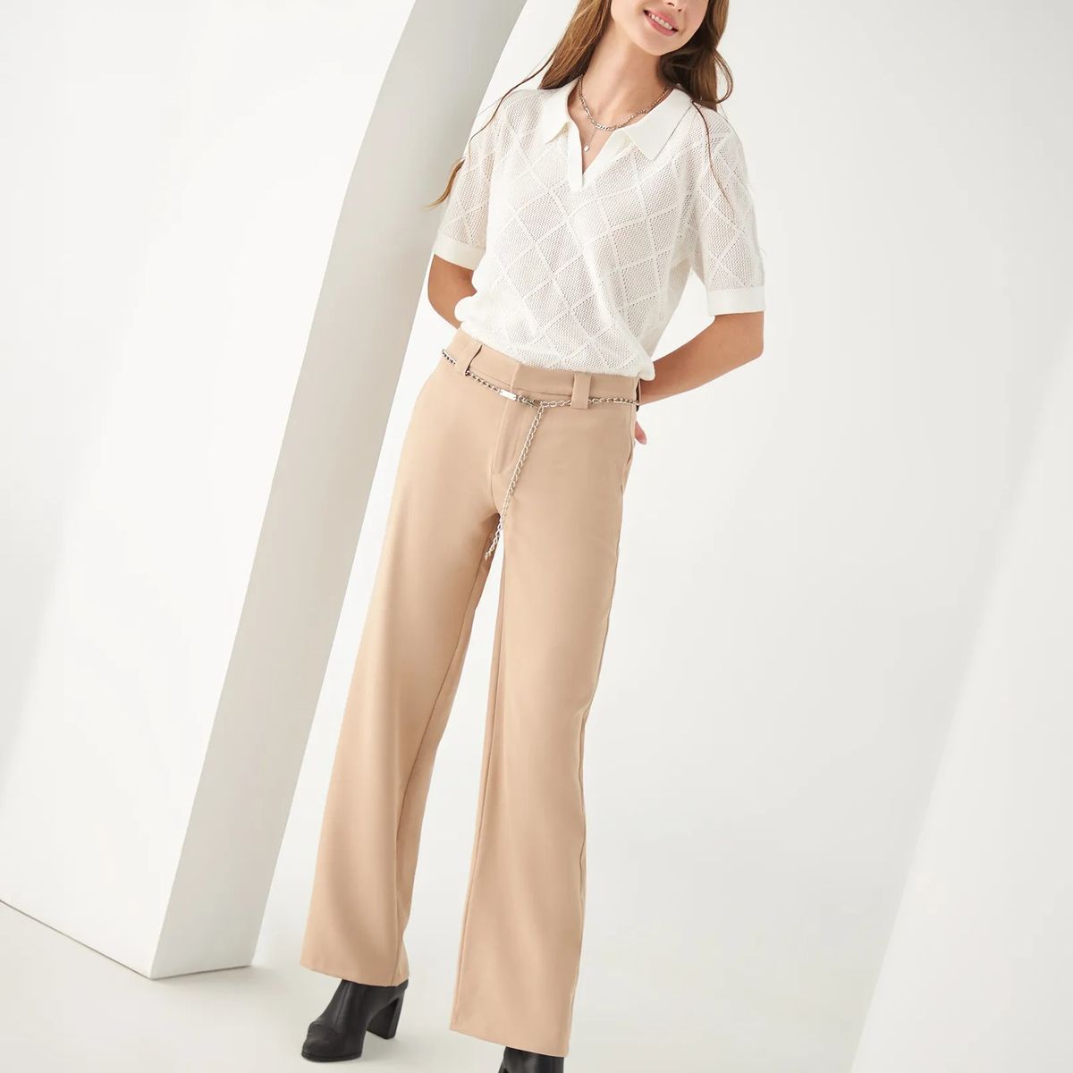 ESPRIT - Pantalón Esprit para Mujer de Tela Fluida